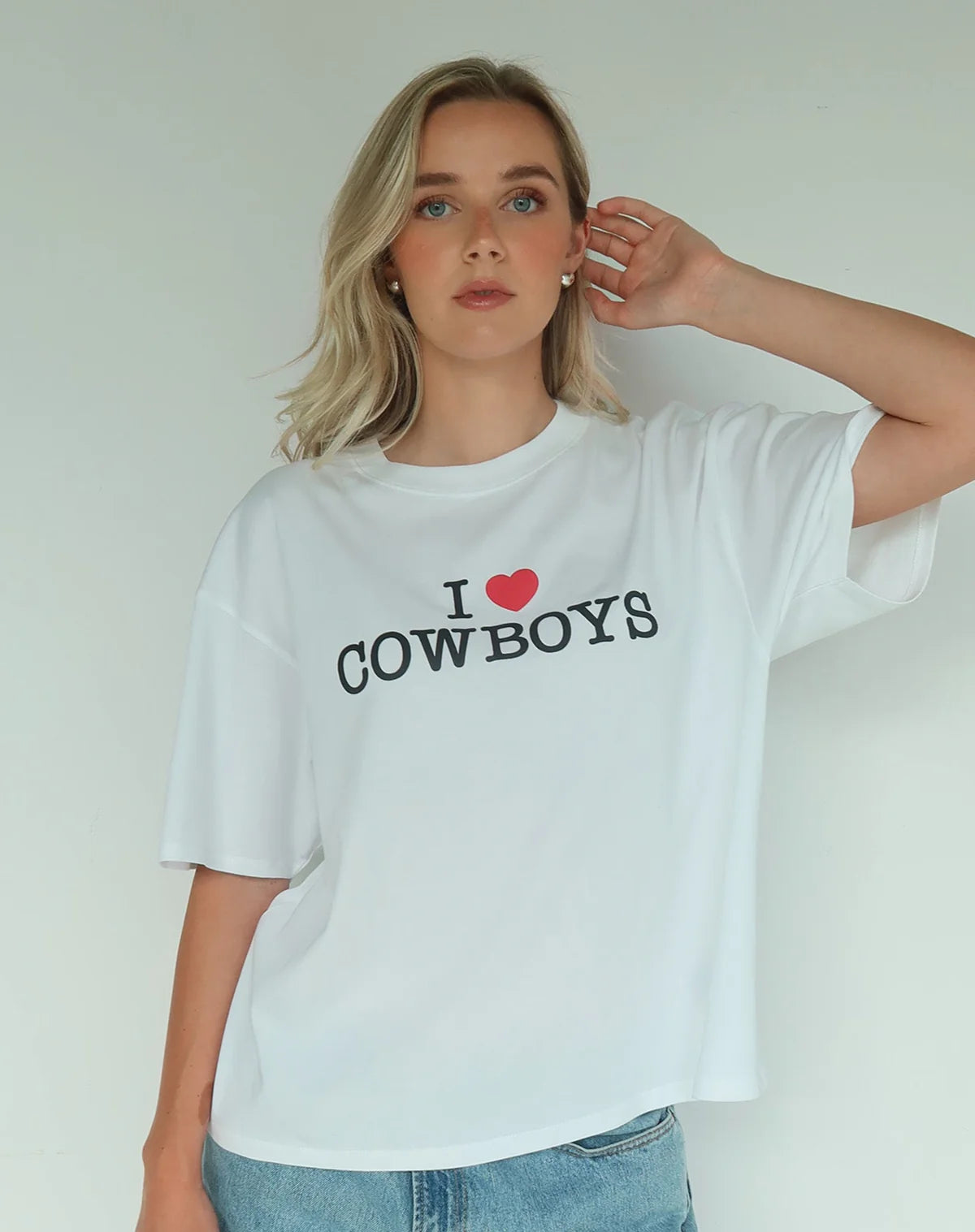 "I Love Cowboys" Boxy Tee