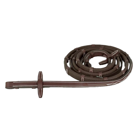 CWD Raised Rubber Reins w/Stoppers